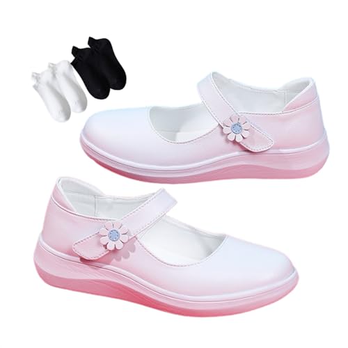 Spring Summer Adjustable Breathable Non-Slip Soft Bottom Nurse Shoes, Arch Support Women's Breathable Moccasins Shoes, Leather Loafers, for Mother Day Birthday Anniversary
