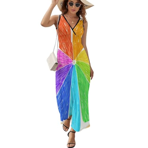 Robe maxi décontractée orange pour vos promenades ensoleillées et journées de plage
