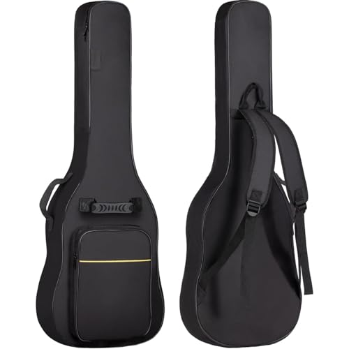 Image of Fabric Electric Guitar Bag Gig Bag Black Padded Backpack