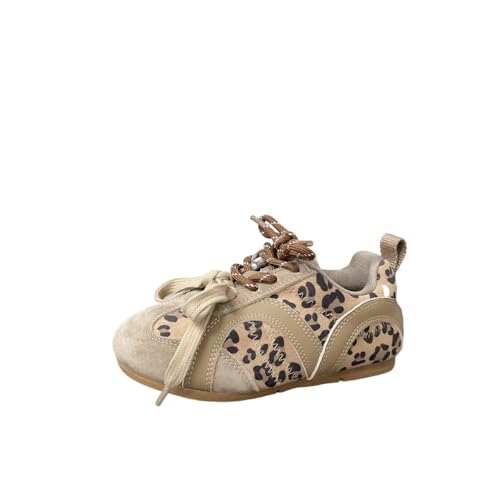 Cute Leopard Print Sneakers for Girls Big Kids Fashionable Slip-On Platform Casual Shoes Comfortable Walking Non-Slip Sole Cheetah Animal Pattern Tennis Shoes for Back to School, Sorority Rush, Gifts