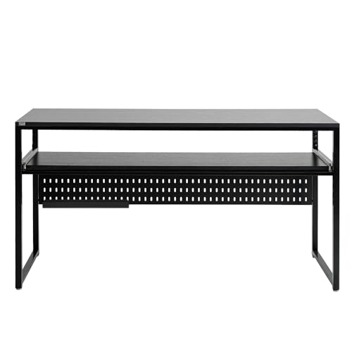 Amazon | ブラック x 1台 LYYL 88鍵盤対応 DTMデスク MD1560 (1560×825