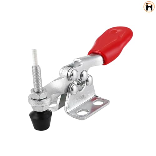 Image of Homdum 4Pcs Toggle Clamp Hold Down Clips 220Lbs Holding Capacity Antislip Horizontal Quick Release Toggle Clamp for Woodworking Jigs and Fixtures, Welding, Drill Press, Crosscut Sled