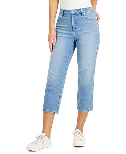 Style Women's High Rise Cropped Jeans June Blossom 12