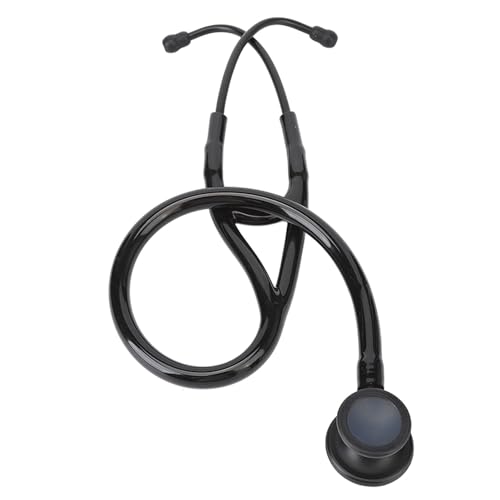 HOHXFYP Estetoscopio de Doble Cabezal, Estetoscopios Cardiológicos Portátiles de Acero Inoxidable con Almohadillas de Silicona Suave para Niños y Adultos, Uso Clínico y Doméstico