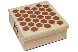 Honeycomb Bee Pattern Square Rubber Stamp for Stamping Crafting
