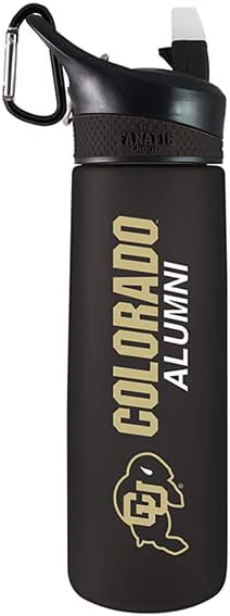 The Fanatic Group Personalized University of Colorado Alum 24 oz Frosted Sport Bottle - Black