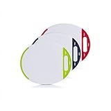 1 Schneidebrett oval, 27x23cm, Kunststoff, Frühstücksbrett, Vesperbrett, in 3 Farben (Rot)