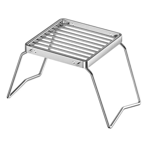Rejilla de barbacoa de camping, altura ajustable, plegable, portátil, rebabas, estilo práctico, accesorio diario, solución fiable, para barbacoa al aire libre, patio trasero