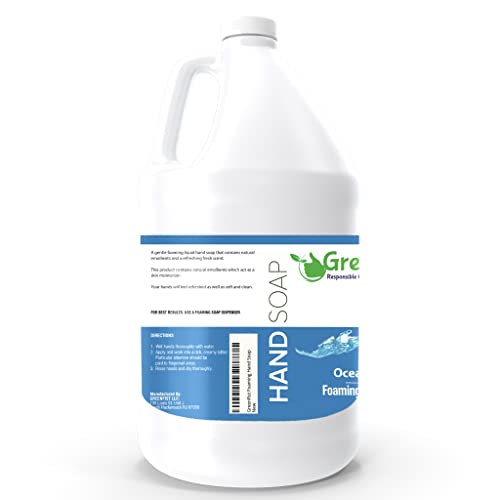 GreenFist Refis de Sabonete Espumante para As Mãos Ocean Mist Scent Foam Refill, (1 Galão)