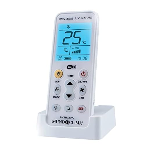 Mundoclima K-380EW | Mando Universal WiFi para Aire Acondicionado | Compatible con la mayoría de splits| Bajo consumo y fácil configuración