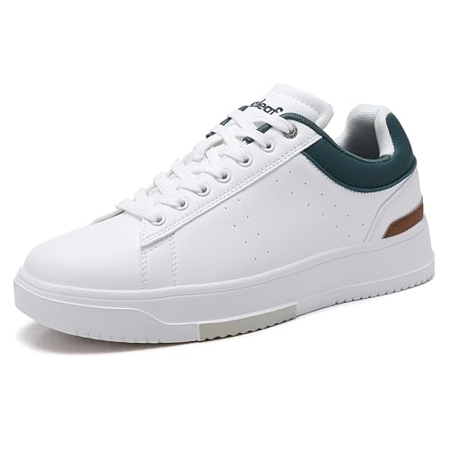 ANALEAF Mens Trainers Lace-Up Sneaker All-Day Wear Shoes White