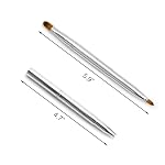 Quacc Double-ended Lip Makeup Brush, Retractable Lip Brush for Lipstick, Lip Gloss, Eyeshadow (Silver) - Image 2