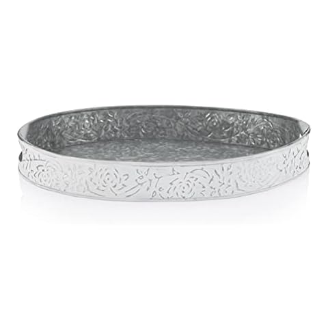Galvanized White Washed Farmhouse Serving Tray Cover
