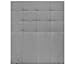 DHOME Cabecero Capitoné hasta el Suelo Cabezal 8cm tapizado ACUALINE Tela y Polipiel para Cama Dormitorio (105cm (Camas 80/90/105), Tela Gris)