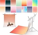 7PCS 14Patterns Photography Gradual Background Paper Without Stand, Double-Sided Waterproof Reusable 34x23in Morandi Photo Tabletop Backdrops for Food Jewelry Cosmetics Makeup