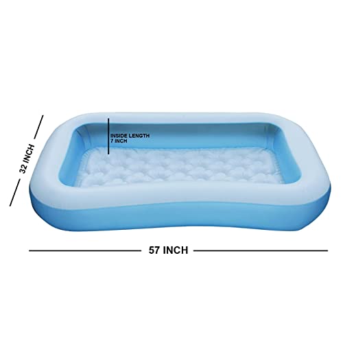 Image of Summer Special Inflatable Kid Swimming Pool, Kids Bath Activity Water Pool for Fun Activities, Air Filled Size Inflatable Bubble Beam Floor for Comfort for Your Kids (5.5 feet)