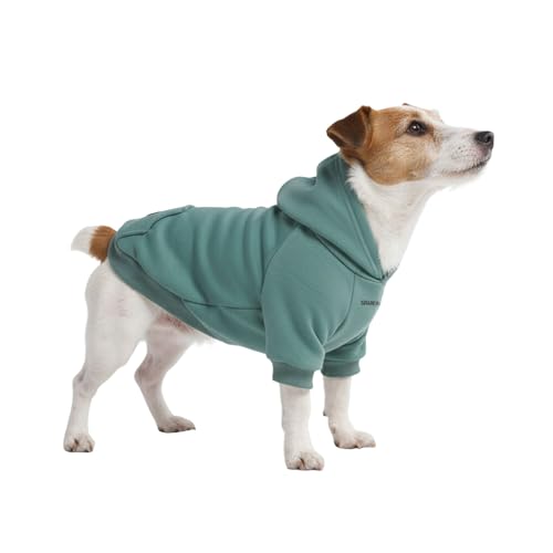 Spark Paws Hunde-Kapuzenpullover – Premium-Qualität, butterweich, hervorragender Komfort und Passform, beruhigende Fleece-Innenseite, geeignet für alle Rassen - Teal - L