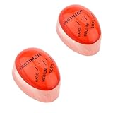 cocina huevos rotos 【FÁCIL DE DISTINGUIR】: Con El Cambio De Temperatura Y Tiempo, El Color Del Temporizador De Huevo Cambia De Rojo A Blanco, Y El Color Del Huevo Cambia De Crudo A Cocido. Hay Tres Grados De Suave Medio Duro, Y El Ojo Puede Juzgar La Madurez Del Huevo.