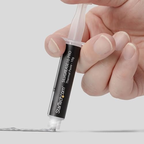 Image of StarTech Thermal Paste 10g, 14.5W /mK, Includes Spreader (SILVGREASE10-PRO) | Silicone CPU and GPU Compound, Non-Conductive Heatsink Grease for Desktop PCs and Laptops
