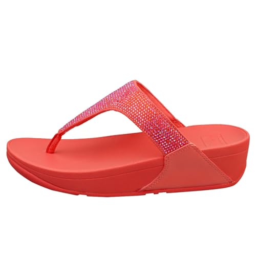Image of Fitflop Lulu Crystal Toe Post EC5 Toe Separator Pink Coral Size: EU 37, Rosy Coral, 5 Men