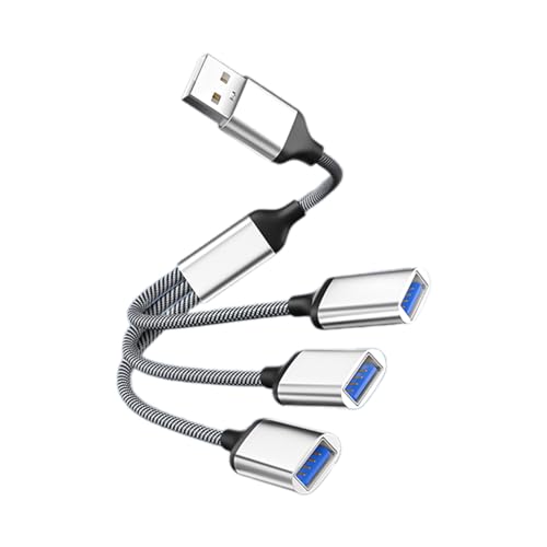 YIGZYCN Cable divisor OTG USB macho a 3 hembras USB 2.0 convertidor multipuerto expansor de puerto multipuerto adaptador dividido USB Hub de transferencia de datos USB
