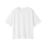 無印良品 婦人 強撚天竺編みクルーネック半袖Tシャツ レディース BB2WDA6S 白 M