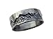 Custom carved silver mountain ring, man wedding band silver mountain range ring, personalized gift for men, handmade ring for women