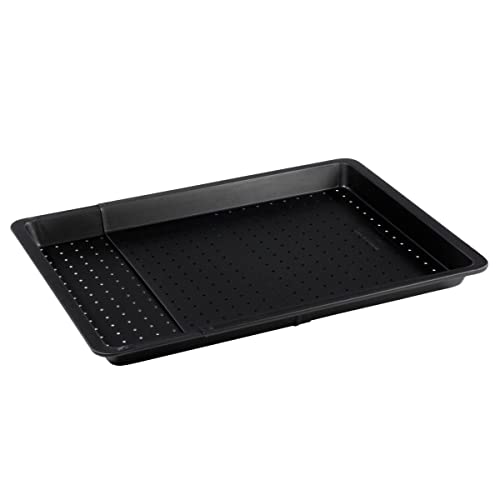 Foto von Zenker Black Metallic Perforiertes Backblech – Ausziehbar für perfekte Baguettes, Kuchen & Pizza, 52-37x33 cm, Ausziehbares Blech, Perforiert