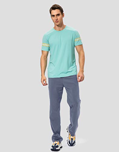 Image of Pudolla Men's Cotton Yoga Sweatpants Athletic Lounge Pants Open Bottom Casual Jersey Pants for Men with Pockets