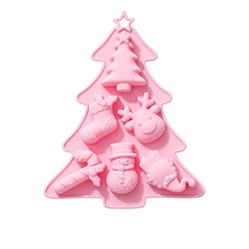 2 moldes de chocolate de Halloween, molde de silicone oco, molde de chocolate, molde para bolos, moldes de silicone reutilizável, abóbora e fantasma, doces, chocolate, gelatina bricolage (Natal-B)