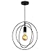 Produktbild Xindaxin® Industrielle Vintage LED Pendellampe, Ø 30cm,(Ohne Glühbirne) max 60W Leuchtmittel, Retro Hängelleuchte, schwarz