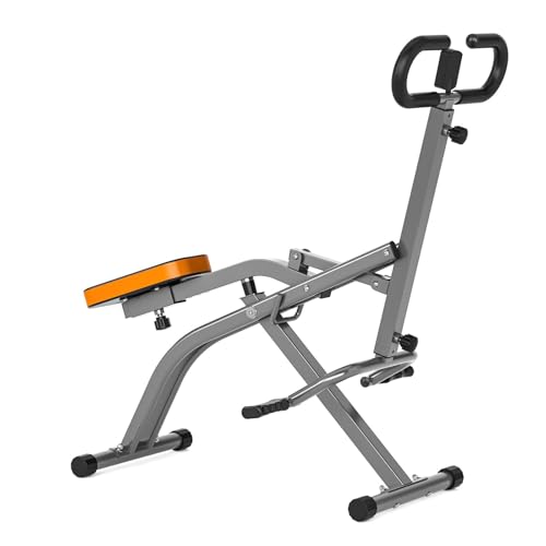 Image of NAYSAYE Squat Assist Trainer, Squat Machines Rowing Machine with Adjustable Resistance Bands LCD Display, Foldable Exercise Trainer with 265LBS Loading Capacity for Home Office