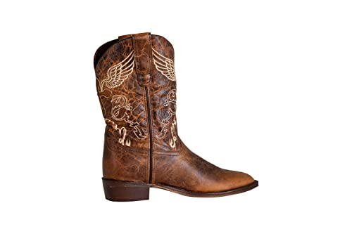 TuffRider Toddlers Sequoia Cross & Wing Embroidered Square Toe Western Boots4