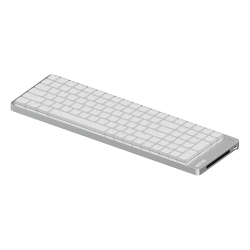 Image of LOFREE Flow2 Low-Profile Mechanical Keyboard, CNC Aluminum Body with Gasket Mount, Tri-Mode Wireless, Hot-Swappable & VIA Compatible, Side Touch Bar, for Mac /Windows (Silver, 100 Keys)