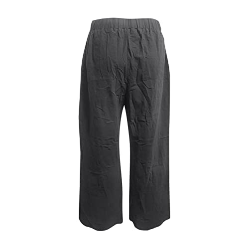 Pants For Women Women's Cargo Pants Pants For Women Work Casual Capri Pants For Women Plain Vintage Classic Pant Elastic Waist With Pockets Wide Leg Pants Casual Pants A68 #TOP2