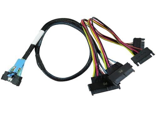 Cable Micro SATA MCIO 74 Pin GEN 5 a U.2 SFF-8639 50 cm