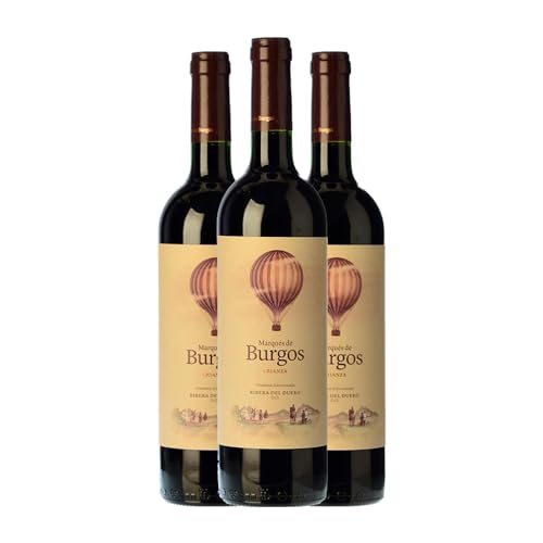 Lan Marqués de Burgos Tempranillo Ribera del Duero Crianza 75 cl Vino tinto (Caja de 3 Botellas de 75 cl)