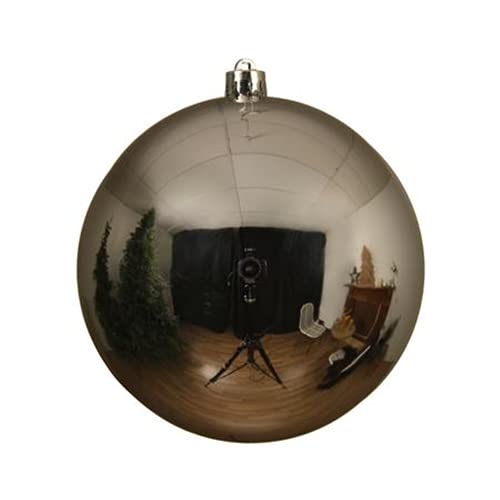 Decorist Kugel XXL, Silber glänzend, bruchfest - Weihnachtkugel, Christbaumkugel XXL, Kunststoff, Verschiedene Durchmesser - 200 mm