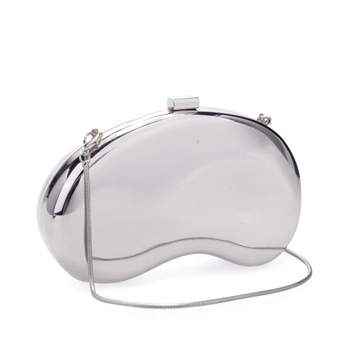Image of Clutch Purses for Women Evening Handbags with Chain Metallic Purse Cute Shell Purse Clutch Bag for Wedding Party Prom
