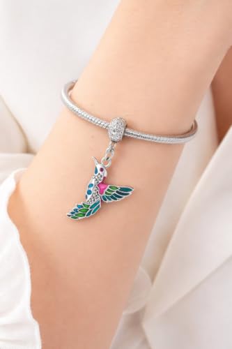 Miora | Argent sterling 925 | Perroquet | Charms/Pendentif | Cadeau pour femme | Livré avec garantie, poinçon 925 et HUID – vue 7