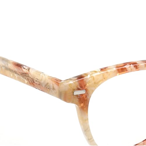 Monturas de gafas retro de acetato transparente estilo carey c2 3