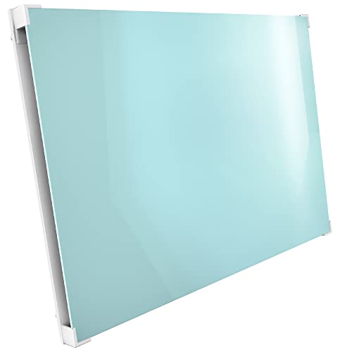 EconoHome Wall Mount Space Heater Panel - 250 Watt Splashproof Convection Heater with Glass Heat Guard - Ideal for 100 Sqf Room or Bathroom - 120V Electric Heater - Energy Saving