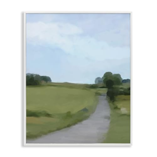 Abstract Grassland Path Landscape, 11 x 14 Inch Framed Giclée Print