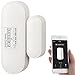 Produktbild Luminea Home Control Türsensor WLAN: WLAN-Tür- und Fensteralarm mit weltweitem App-Zugriff, Sprachsteuerung (WLAN Türkontakt, WiFi Türkontakt, Senioren Handy)