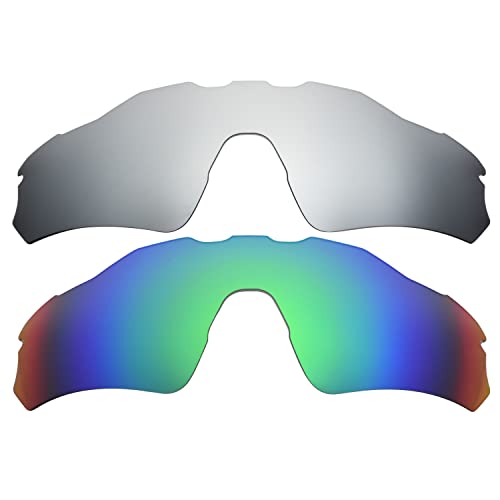 Lentilles Radar EV Path Oakleys vertes et titane pour réparer vos verres de sport rayés