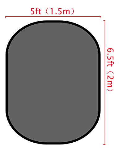 Kate 5x6.5ft White Pop Up Backdrops Gray Collapsible Backdrops for Photography Double Sided Portable Background for Video Shooting - Image 3