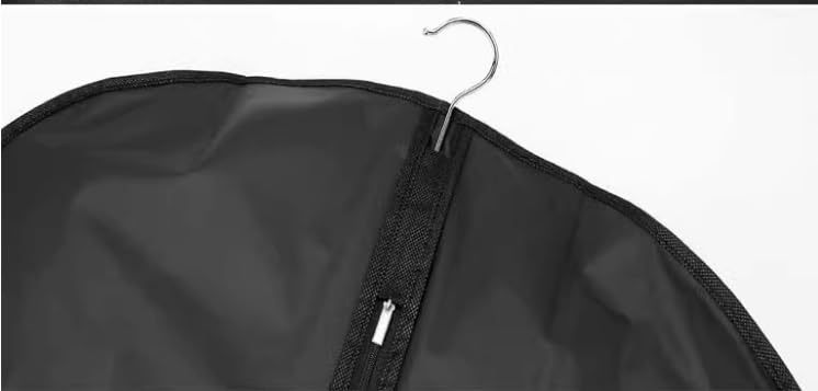 Habrur Clothes Cover 5 Pack Dress Bag With Clear Window Garment Bag Long Foldable Hanging Dress Covers Suit Bags (Color : Black, Size : 60 * 150cm)2