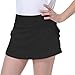 Toddler Kids Girls Fashionable Casual Tennis Fitness Yoga Running Sports Pockets Black School Skirt (Black-@, 8-9 Years)
