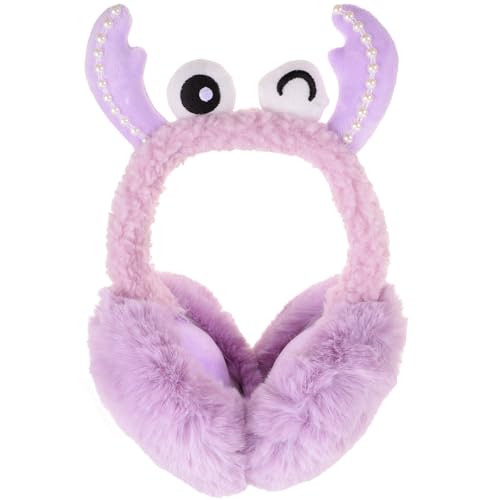 Tofficu Orejeras Esponjosas de Felpa para Mujer de Invierno, Cómodas y Cálidas, Protección Auditiva Adecuado para Camping y Actividades al Aire Libre