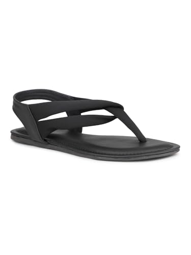 Inc.5 Women Black Solid Strappy Open Toe Flats (B0CYQ4D3TJ) Amazon Price History, Amazon Price Tracker